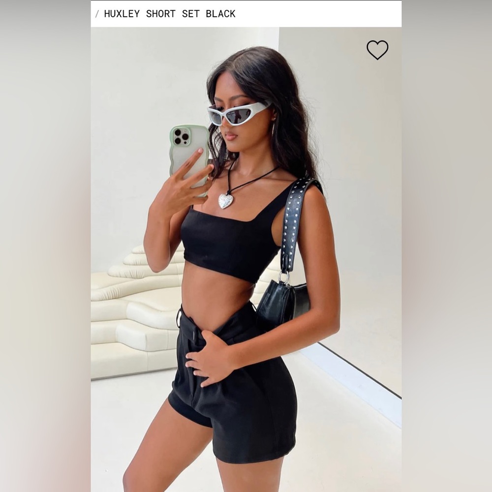 Princess Polly Huxley Short set black Sz 4